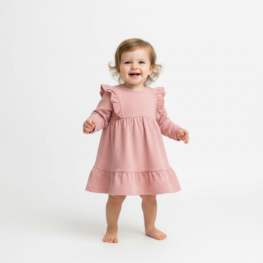 Ruffle Cotton Dress Lifestyle